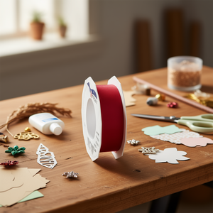 Org-Band 25mm <b>25m</b> Red Craft Ribbon For Decorating And Crafting - Product Image 3