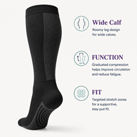 Chaussettes de compression à mollets larges pour le voyage, disponibles en gros, commandes personnalisées, avec grip, avis clients