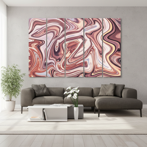 Pink Marble Art Deco Panel Print Modern Abstract Hanging <b>Wall</b> Art SET of 5 <b>CANVAS</b> - Product Image 3