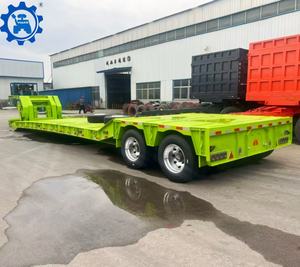 Xe đầu kéo rơ moóc sàn thấp loại nặng 4 trục, tải trọng 100 tấn, chuyên chở ô tô bán - Product Image 1