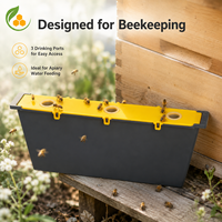 Abreuvoir à eau pour abeilles 6L, boîte noire, couvercle jaune, 3 canaux, équipement d'abreuvement pour abeilles, abreuvoir pour apiculture