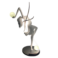 Lampe sur pied LED moderne à grande base E27, design humanoïde en résine, pour salon et chambre à coucher, approvisionnement direct usine