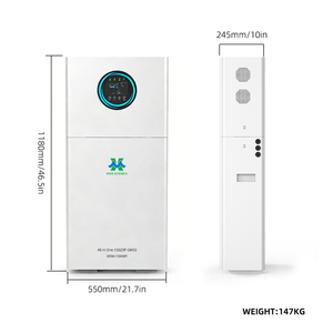 แบตเตอรี่เก็บพลังงานภายในบ้าน 16kWh 51.2V 314Ah ระบบแบบ All-in-One ที่สามารถวางซ้อนกันได้ หน้าจอสัมผัส LCD 6000 รอบการใช้งาน CAN - Product Image 6