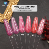 Gel d'égalisation noir à haute brillance Gel d'extension pour ongles argenté au Laser étourdi Gel d'extension pour ongles sans Hema