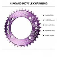 Plateau de pédalier de vélo 104BCD Narrow Wide 32T/34T/36T/38T en alliage d'aluminium usiné CNC, pièces de pignon de vélo rond pour cyclisme