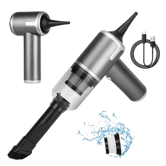 2 in 1 Mini Cordless Electric Car Vacuum Cleaner With Air Duster Blower Wireless Vacuum Cleaner for Car Home