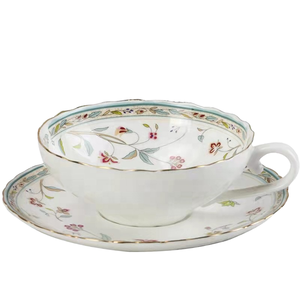 Juego de Taza y Platillo Royal <span class=keywords><strong>Albert</strong></span> Inglés Vintage, Diseño de Cerámica con Flores Personalizadas, para Té y <span class=keywords><strong>Café</strong></span>, Estilo Minimalista, para Regalos - Product Image 1