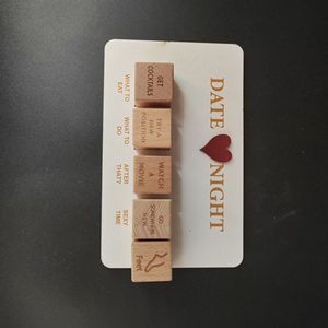 Jeu de dés en bois LM Funny Date Night After Dark Edition pour couples - Portable et réutilisable, idéal pour les anniversaires et les cadeaux de mariage - Product Image 1
