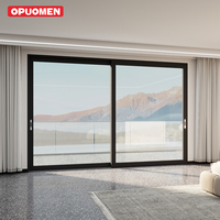 Pintu Geser Patio Modern Bersertifikasi As2047 Australia NFRC, Kaca Tempered Ganda, Pintu Geser Aluminium Eksterior