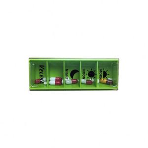 Caja Organizadora en Oferta, Dispensador de Pastillas Diario de 5 Compartimentos, Estuche de Viaje para Pastillas con Diseño de Anime - Product Image 1