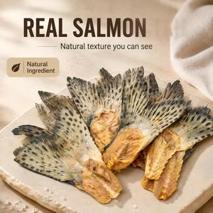 Golosinas para Perros de Cola de Salmón Liofilizada al por Mayor, Altas en Proteínas, Sin Granos, para Entrenamiento de Cachorros, Naturales y Sin Aditivos - Product Image 2