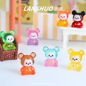 ฟิกเกอร์เรซิ่นมิกกี้เม้าส์ Lanshuo ของเล่นการ์ตูน 3 มิติขนาดเล็ก เรืองแสงในที่มืด พวงกุญแจจี้ห้อย ชุดเครื่องประดับ DIY สำหรับเด็กอายุ 8-13 ปี - Product Image 4