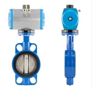 Válvula de mariposa de oblea neumática DN500 D671X con asiento de EPDM para medios de agua hasta 80 °C - Product Image 1