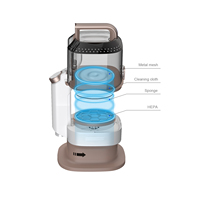 Kit d'outils de toilettage de poils de chien et de chat de grande capacité d'aspirateur pour animaux de compagnie de 3,2 L