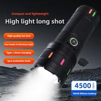 Lampe torche rechargeable étanche haute puissance blanche, faisceau longue portée, zoom télescopique multifonction pour le camping, les voyages et les activités de plein air