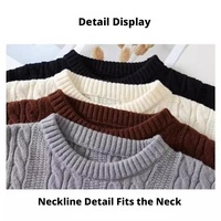 Pull col rond pour homme en gros – Collection Hiver 2024 – Tricot tendance – Style décontracté streetwear – En stock