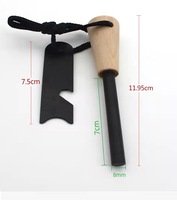 Kit de démarreur de feu à poignée en bois de camping et de survie pour camping en plein air outils de démarrage de feu équipement de camping démarreur de feu