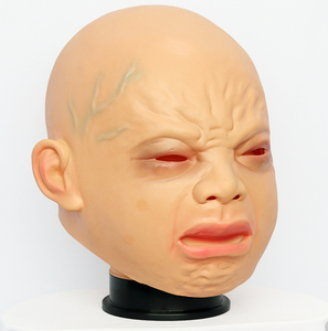 Masque de bébé pleurant amusant en caoutchouc souple, masque de costume en latex intégral pour adulte, masque de carnaval, masque de fête, nouveauté - Product Image 3