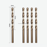Forets hélicoïdaux SUBORUI de haute qualité en HSS M35 Cobalt à tige ronde, 140 mm, finition ambre, pour perçage du métal et de l'acier inoxydable