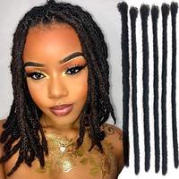Lsybeauty 100% Dreadlocks tressées afro en cheveux humains - Extensions de dreadlocks 20'' naturelles 12'' personnalisées Cheveux brésiliens 8A 10A 12A