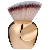 Pinceau Kabuki Anglé BS-MALL avec Logo Personnalisé, Manche Doré, Synthétique, Haute Densité, Végan, pour Contour et Bronzer