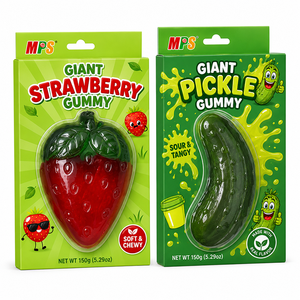Caramelos masticables de goma gigante en formas y colores frescos Fruta y <span class=keywords><strong>arañas</strong></span> Gummi Venta caliente Caramelos de gelatina japoneses Dulces - Product Image 2