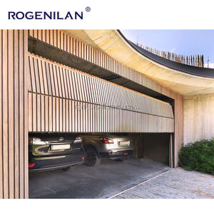 Puerta de Garaje Automática Rogenilan Villa, Rejilla de Aluminio Negra, Rejillas Modernas, Persianas, Puertas de Garaje con Puertas Peatonales - Product Image 3