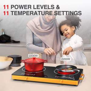 <span class=keywords><strong>Plaque</strong></span> de cuisson portable à <span class=keywords><strong>induction</strong></span> électrique à deux brûleurs, sans gaz, pour la cuisson – Meilleur appareil de cuisine en gros - Product Image 2