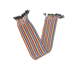 สายจัมเปอร์สำหรับบอร์ดทดลอง OKY0072 ขนาด 40 ซม. 40 พิน แบบ F-F สำหรับ Arduino Raspberry Pi การพัฒนาและสร้างต้นแบบ - Product Image 3