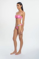 En gros Maillot de bain bikini 2 pièces pour femme, design personnalisé Repreve, motif Gingham tendance, bandeau, bordure plissée, coupe haute