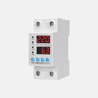 Interruptor de circuito inteligente WiFi de doble corte, monofásico, 2kVA 63A 220V, con protector de voltaje ajustable y protección contra fugas a tierra
