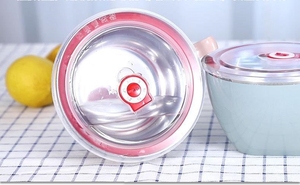 Bol à œufs en acier inoxydable 304 écologique, boîte à lunch, bols à mélanger pour fruits et soupes avec couvercle hermétique - Product Image 6