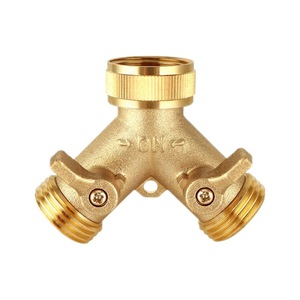 All Copper Y Type Ball Valve 3/4 Inch Brass Hose Fitting Durable Water Divertor For Garden Irrigation - Product Image 4