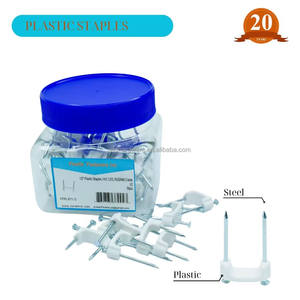 <span class=keywords><strong>Usa</strong></span> Stock Heavy Duty 50-Pack Nylon Kabel Nietjes Dubbele Kop Stijl Met Gladde Schacht Geïsoleerde Kunststof Metalen Nietjes Stalen Spijkers - Product Image 3