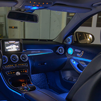 Pour Mercedes Classe C W205 : Éclairage d'ambiance Symphony 64 couleurs, Turbine magique pour sortie d'air, 12V, Nouvel éclairage intérieur LED de voiture à intensité variable
