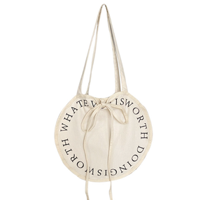 Bolsa De Ombro De Lona Redonda Bolsa De Lona Simples - Product Image 1
