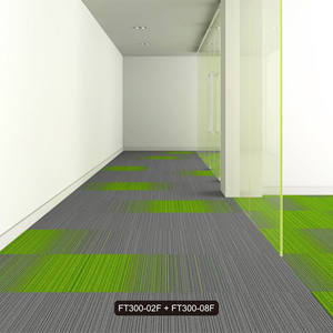 Dalles de moquette commerciales en polypropylène 25x100cm à boucles, emboîtables, antistatiques, antidérapantes, design moderne pour hôtels et maisons de prière - Product Image 1