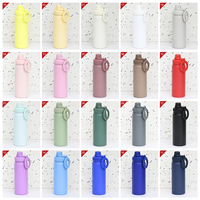 Gourde isotherme en acier inoxydable avec logo personnalisé, grande capacité, pour les voyages, le camping, la salle de sport, les sports, 18 oz