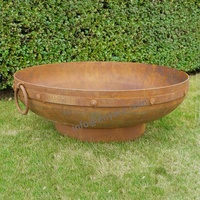 Kadai Style Corten acier robuste multifonctionnel Patio jardin eau foyer extérieur Brasero Brasero fer foyer bol