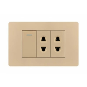 Giá thấp bán buôn 1 bài 1 tuyến đường + đôi 2-cực ổ cắm hiện đại công tắc điện và ổ cắm - Product Image 1
