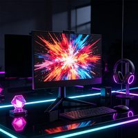 Nuevo Diseño de PC Todo en Uno de 23.8 Pulgadas, Core I7 de 10.ª Generación, 16 GB de RAM, SSD, Computadora de Escritorio para Juegos, Monobloque con Luz RGB, USB
