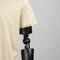 T-shirt Homme Personnalisé avec Logo OEM en Coton Mercerisé, Col Rond, Coupe Slim, Léger, Idéal pour l'Été – Modèle Simple