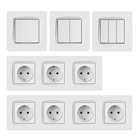 Enchufe de pared para el hogar de tipo francés moderno de alta calidad, enchufe eléctrico de la UE 16A 250V, salidas de Material de PC para oro