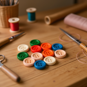 Bottoni in Legno Ilan 15mm 30 Pezzi Accessori per Cucito e Artigianato - Product Image 3