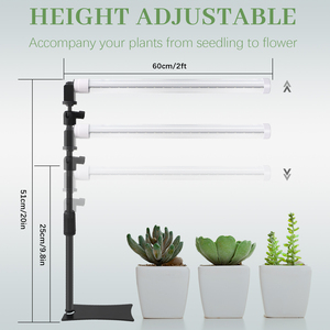 Lumière de croissance Led T8, 10/20/30W, lampe pour serre/chambre de culture avec support, éclairage réglable, spectre complet, blanc - Product Image 3