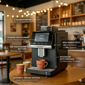 Machine à <span class=keywords><strong>café</strong></span> expresso entièrement automatique M1, pour la maison et le bureau, intelligente, WiFi, broyeur intégré, 19 bars, écran tactile, double chaudière, en acier inoxydable - Product Image 1