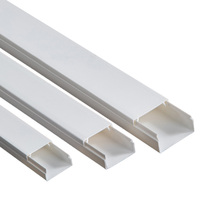 Canaletas de Cableado Eléctrico Blancas, Conducto de PVC Ignífugo, Canaletas de Plástico para Cables y Accesorios de Cableado