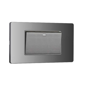 Chúng tôi điều khiển ánh sáng 1 Gang 1/2/3 cách chuyển đổi Glass Bảng điều chỉnh bán buôn 1 gang chuyển đổi + MF Ổ cắm điện nhà tường chuyển đổi và ổ cắm. - Product Image 2