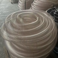 Tuyau flexible en spirale en acier et PU pour collecteur de poussière, tuyau en spirale en acier et PU