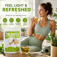 Teh Herbal Detox Pelangsing Perut Rata Cepat, Bakar Lemak dan Turunkan Berat Badan, Teh Campuran dalam Sachet atau Kantong